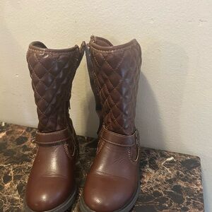 Carter's Quilted Brown Kids Boots- size 8